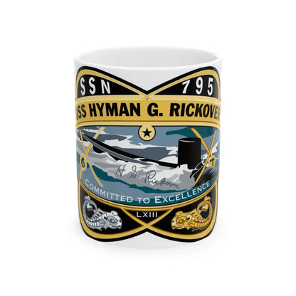 USS Hyman G Rickover SSN 795 (U.S. Navy) White Coffee Mug 11oz - Go Mug Yourself
