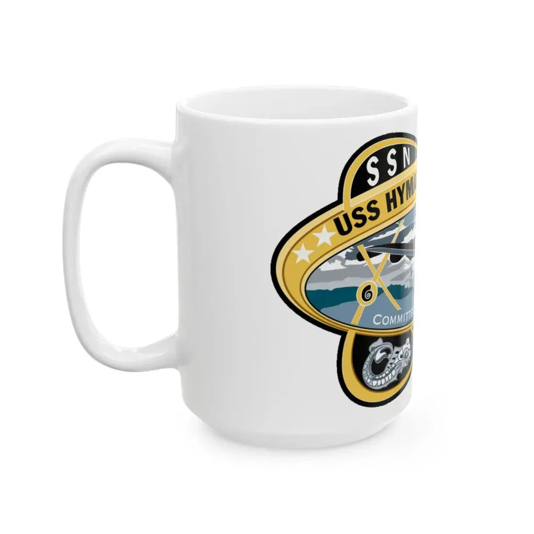 USS Hyman G Rickover SSN 795 (U.S. Navy) White Coffee Mug - Go Mug Yourself