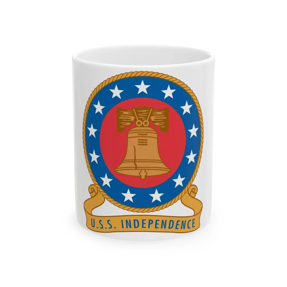 USS Independence (U.S. Navy) White Coffee Mug-11oz-Go Mug Yourself