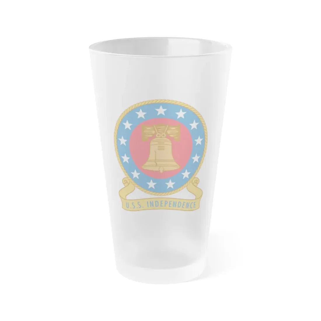 USS Independence (U.S. Navy) Frosted Pint Glass 16oz Default Title - Go Mug Yourself