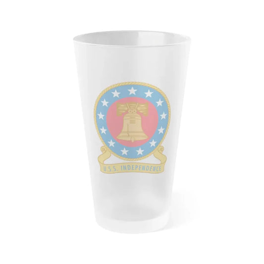 USS Independence (U.S. Navy) Frosted Pint Glass 16oz Default Title - Go Mug Yourself