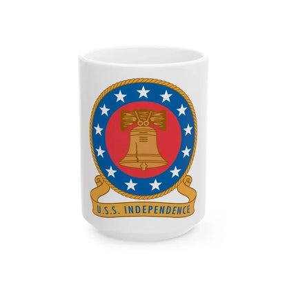 USS Independence (U.S. Navy) White Coffee Mug 15oz - Go Mug Yourself