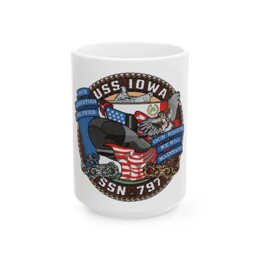USS IOWA SSN 797 (U.S. Navy) White Coffee Mug 15oz - Go Mug Yourself