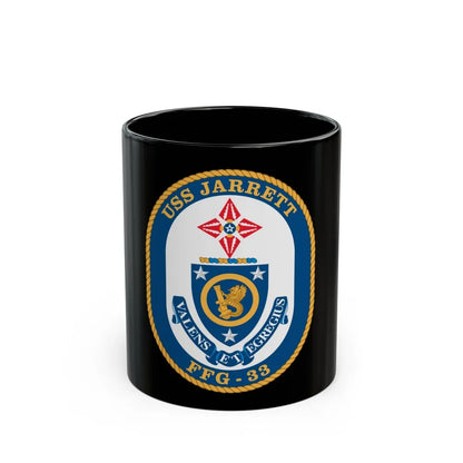 USS Jarrett FFG 33 (U.S. Navy) Black Coffee Mug-11oz-Go Mug Yourself