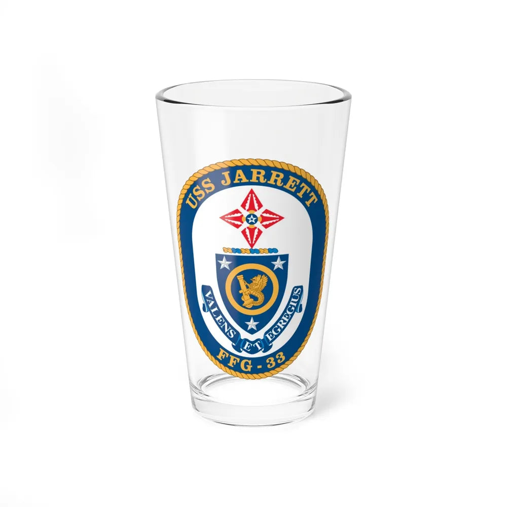 USS Jarrett FFG 33 (U.S. Navy) Pint Glass 16oz-16oz-Go Mug Yourself