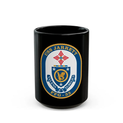 USS Jarrett FFG 33 (U.S. Navy) Black Coffee Mug 15oz - Go Mug Yourself