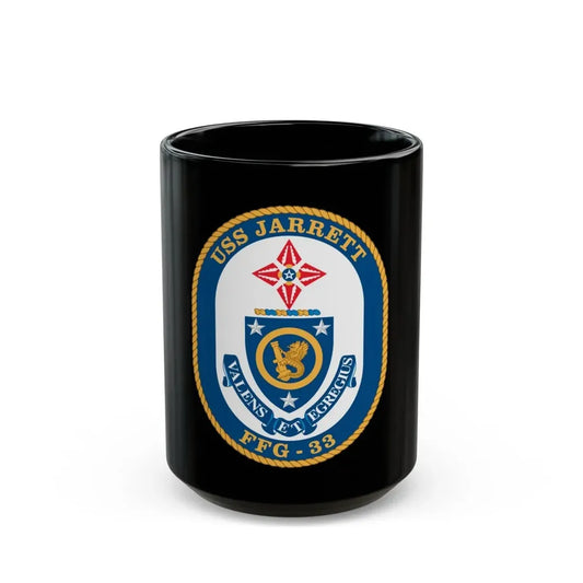 USS Jarrett FFG 33 (U.S. Navy) Black Coffee Mug 15oz - Go Mug Yourself