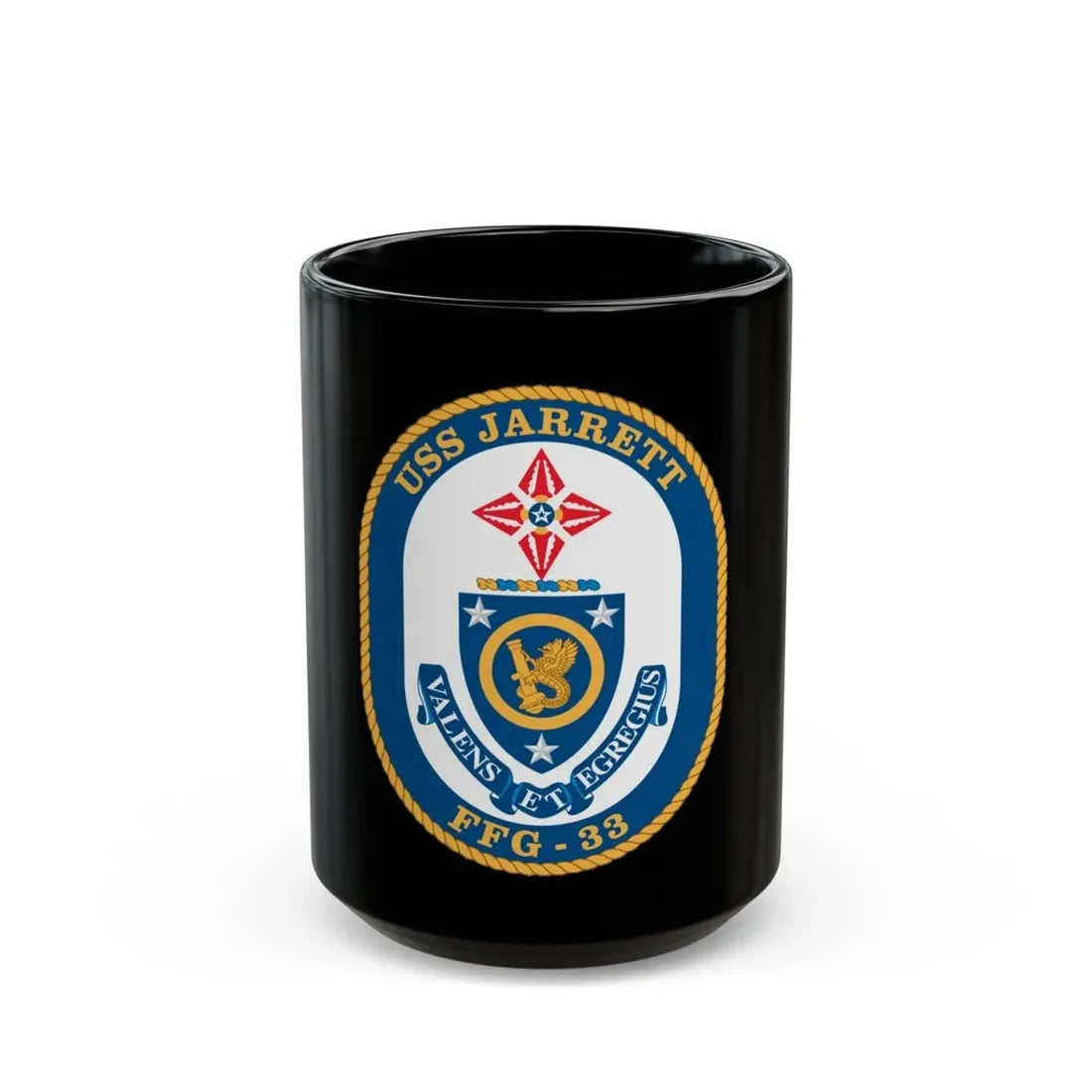 USS Jarrett FFG 33 (U.S. Navy) Black Coffee Mug - Go Mug Yourself