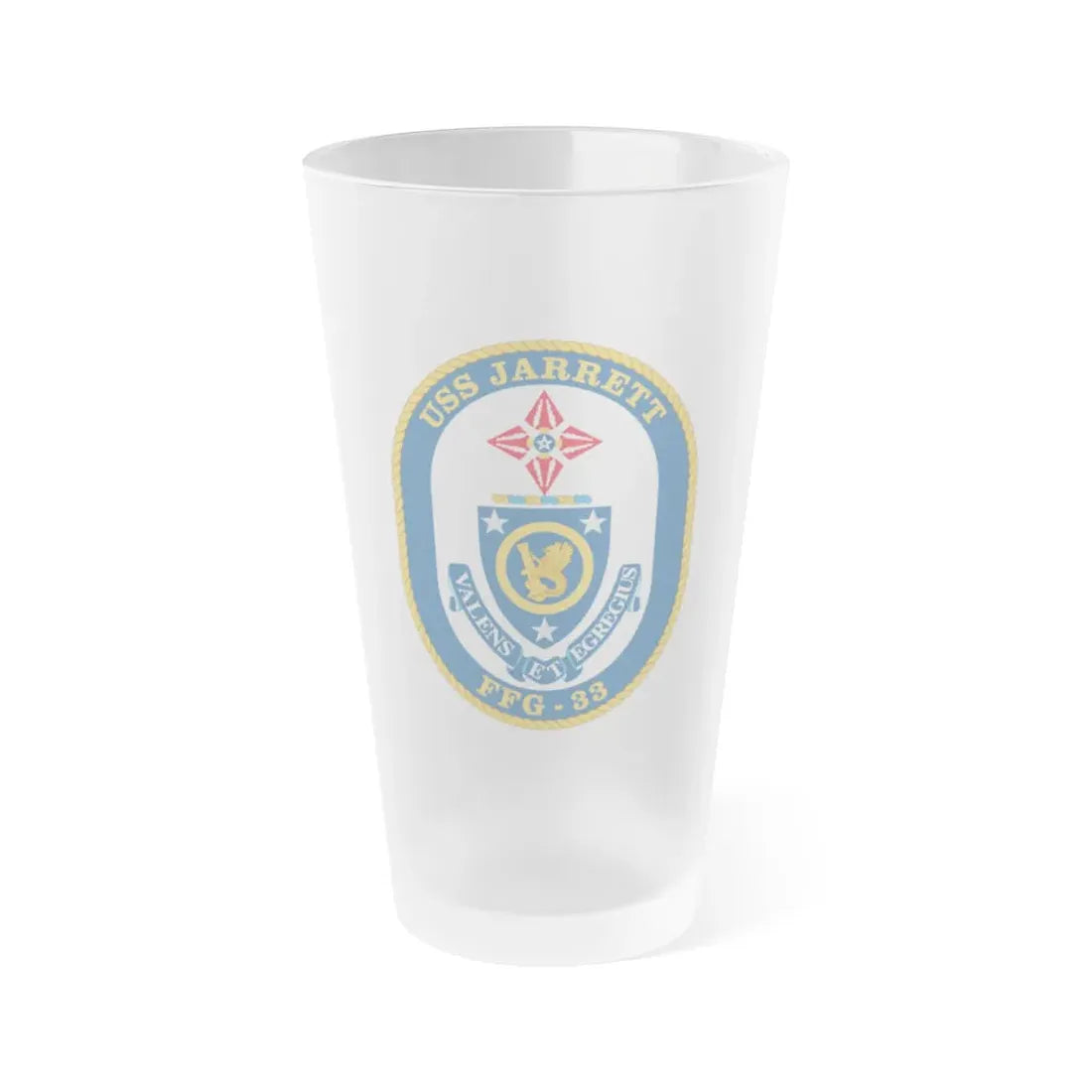 USS Jarrett FFG 33 (U.S. Navy) Frosted Pint Glass 16oz Default Title - Go Mug Yourself