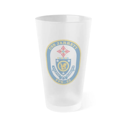 USS Jarrett FFG 33 (U.S. Navy) Frosted Pint Glass 16oz Default Title - Go Mug Yourself