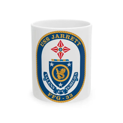 USS Jarrett FFG 33 (U.S. Navy) White Coffee Mug 11oz - Go Mug Yourself