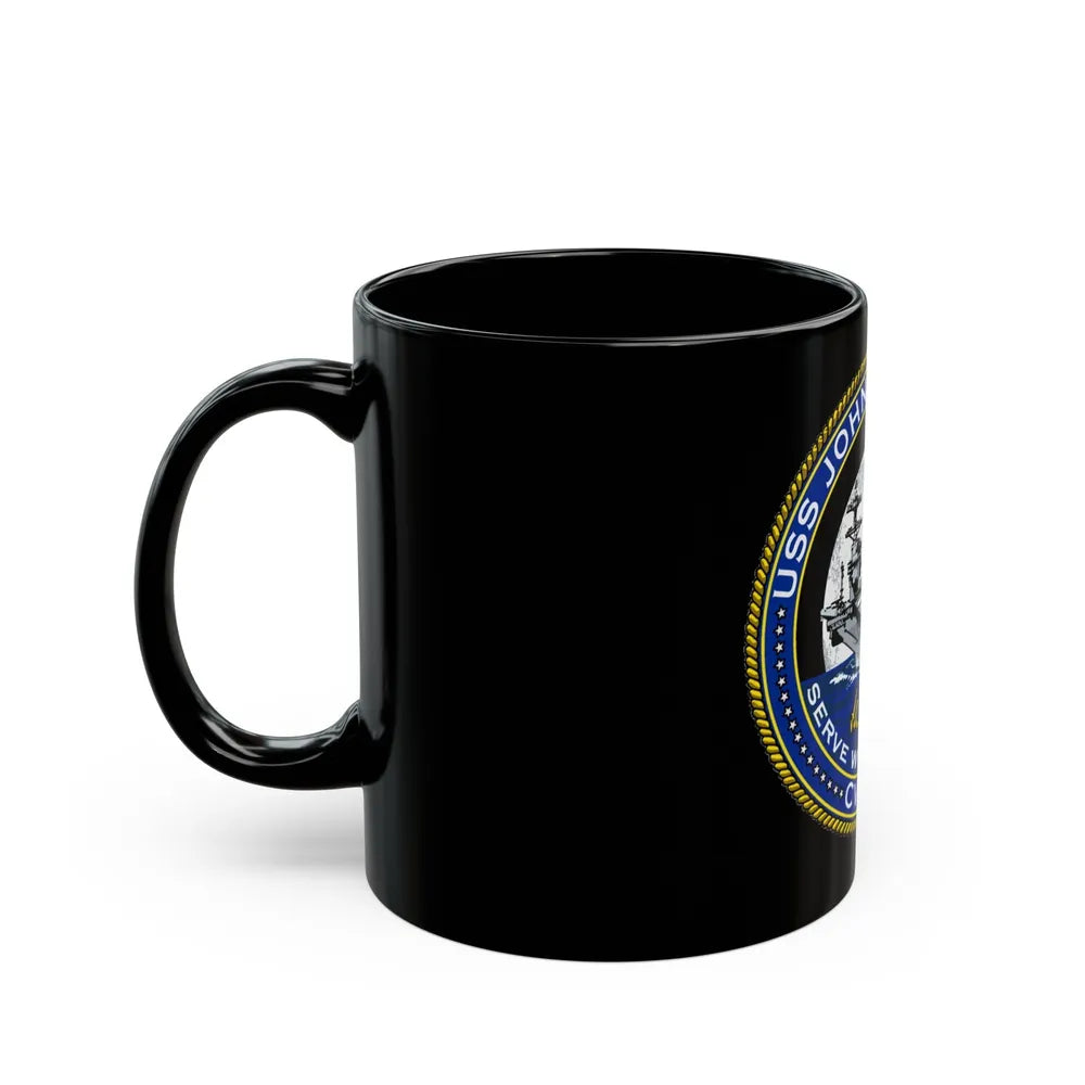 USS JOHN F KENNEDY CVN 79 (U.S. Navy) Black Coffee Mug-Go Mug Yourself