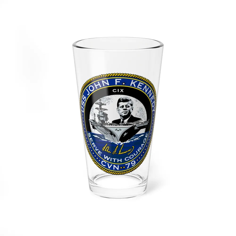 USS JOHN F KENNEDY CVN 79 (U.S. Navy) Pint Glass 16oz-16oz-Go Mug Yourself