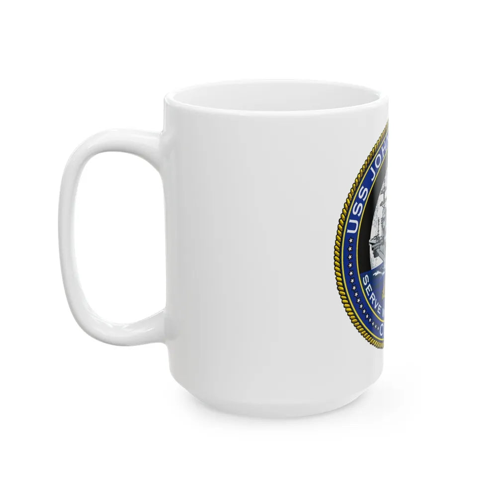 USS JOHN F KENNEDY CVN 79 (U.S. Navy) White Coffee Mug-Go Mug Yourself