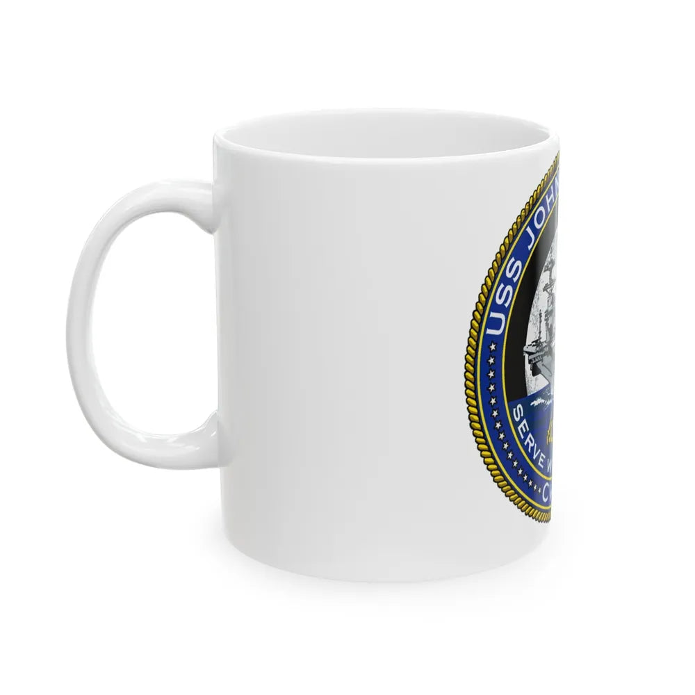 USS JOHN F KENNEDY CVN 79 (U.S. Navy) White Coffee Mug-Go Mug Yourself