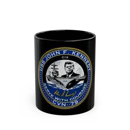 USS JOHN F KENNEDY CVN 79 (U.S. Navy) Black Coffee Mug 11oz - Go Mug Yourself