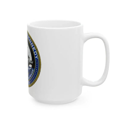 USS JOHN F KENNEDY CVN 79 (U.S. Navy) White Coffee Mug - Go Mug Yourself
