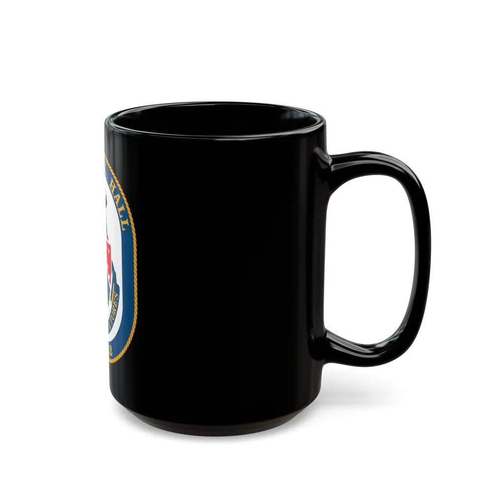 USS John L Hall FFG 32 (U.S. Navy) Black Coffee Mug-Go Mug Yourself