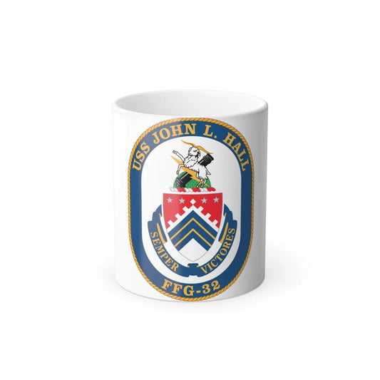 USS John L Hall FFG 32 (U.S. Navy) Color Changing Mug 11oz-11oz-Go Mug Yourself