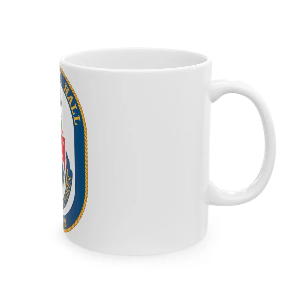 USS John L Hall FFG 32 (U.S. Navy) White Coffee Mug-Go Mug Yourself