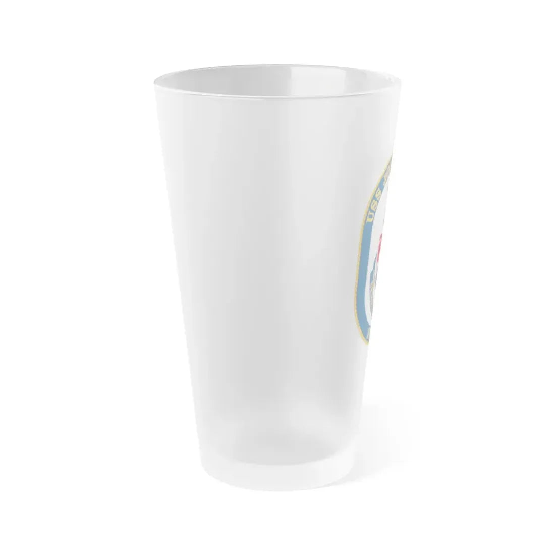 USS John L Hall FFG 32 (U.S. Navy) Frosted Pint Glass 16oz - Go Mug Yourself