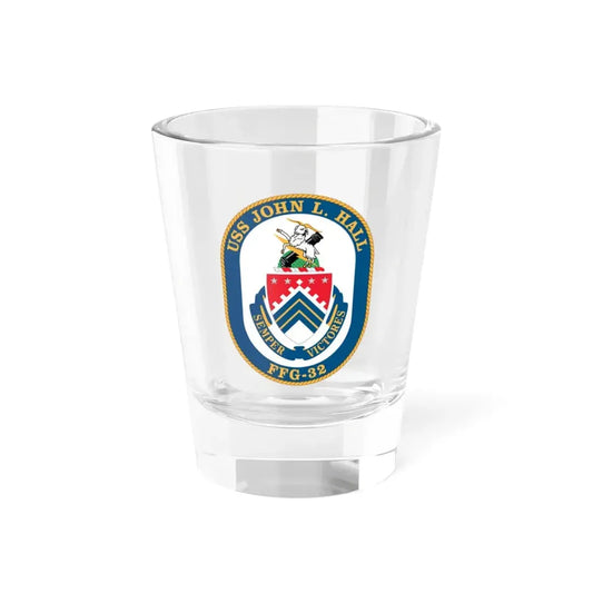 USS John L Hall FFG 32 (U.S. Navy) Shot Glass 1.5oz 1.5oz - Go Mug Yourself