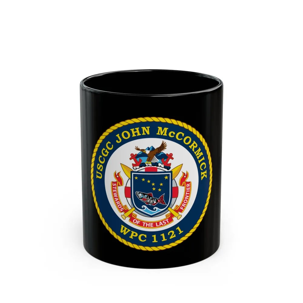 USS John McCormick WPC 1121 (U.S. Coast Guard) Black Coffee Mug-11oz-Go Mug Yourself