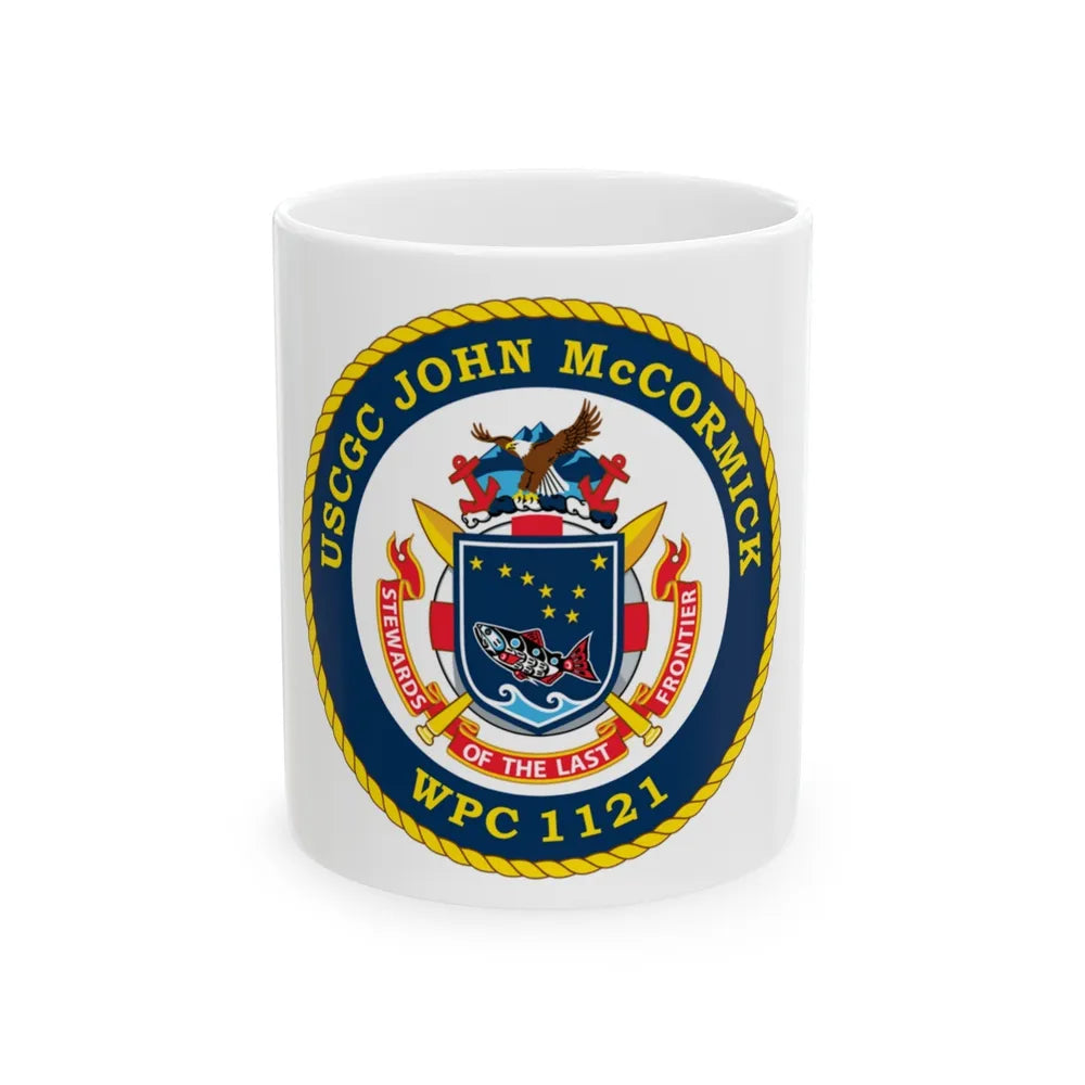 USS John McCormick WPC 1121 (U.S. Coast Guard) White Coffee Mug-11oz-Go Mug Yourself