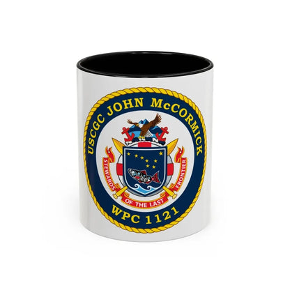 USS John McCormick WPC 1121 (U.S. Coast Guard) Accent Coffee Mug 11oz Black - Go Mug Yourself
