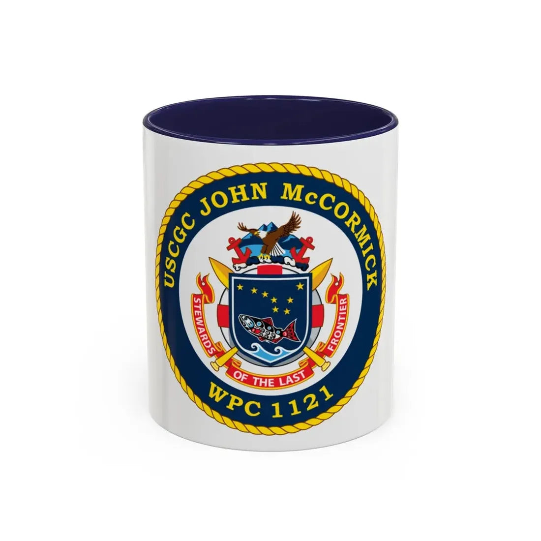 USS John McCormick WPC 1121 (U.S. Coast Guard) Accent Coffee Mug 11oz Navy - Go Mug Yourself
