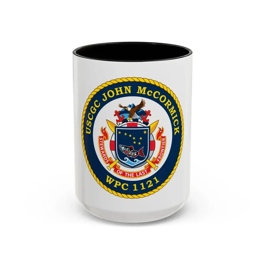USS John McCormick WPC 1121 (U.S. Coast Guard) Accent Coffee Mug 15oz Black - Go Mug Yourself