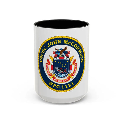 USS John McCormick WPC 1121 (U.S. Coast Guard) Accent Coffee Mug 15oz Black - Go Mug Yourself