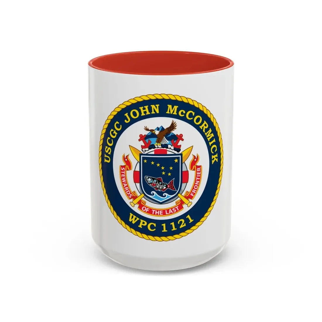 USS John McCormick WPC 1121 (U.S. Coast Guard) Accent Coffee Mug 15oz Red - Go Mug Yourself