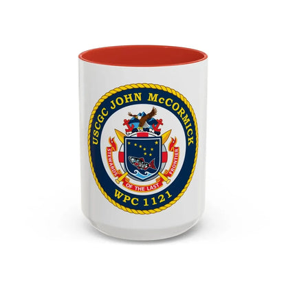 USS John McCormick WPC 1121 (U.S. Coast Guard) Accent Coffee Mug 15oz Red - Go Mug Yourself