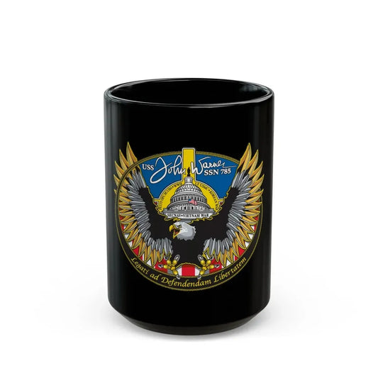 USS John Warner SSN 785 (U.S. Navy) Black Coffee Mug 15oz - Go Mug Yourself