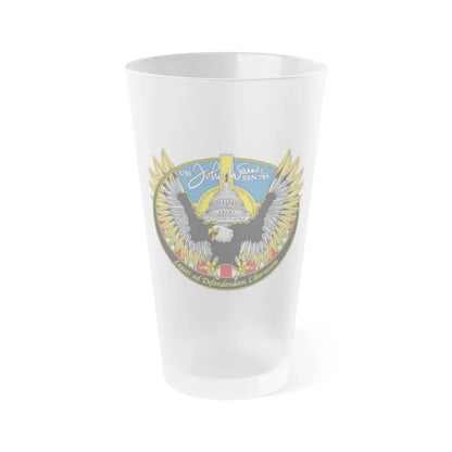 USS John Warner SSN 785 (U.S. Navy) Frosted Pint Glass 16oz Default Title - Go Mug Yourself