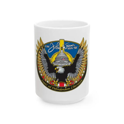 USS John Warner SSN 785 (U.S. Navy) White Coffee Mug 15oz - Go Mug Yourself
