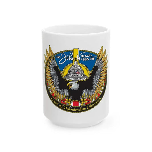 USS John Warner SSN 785 (U.S. Navy) White Coffee Mug 15oz - Go Mug Yourself