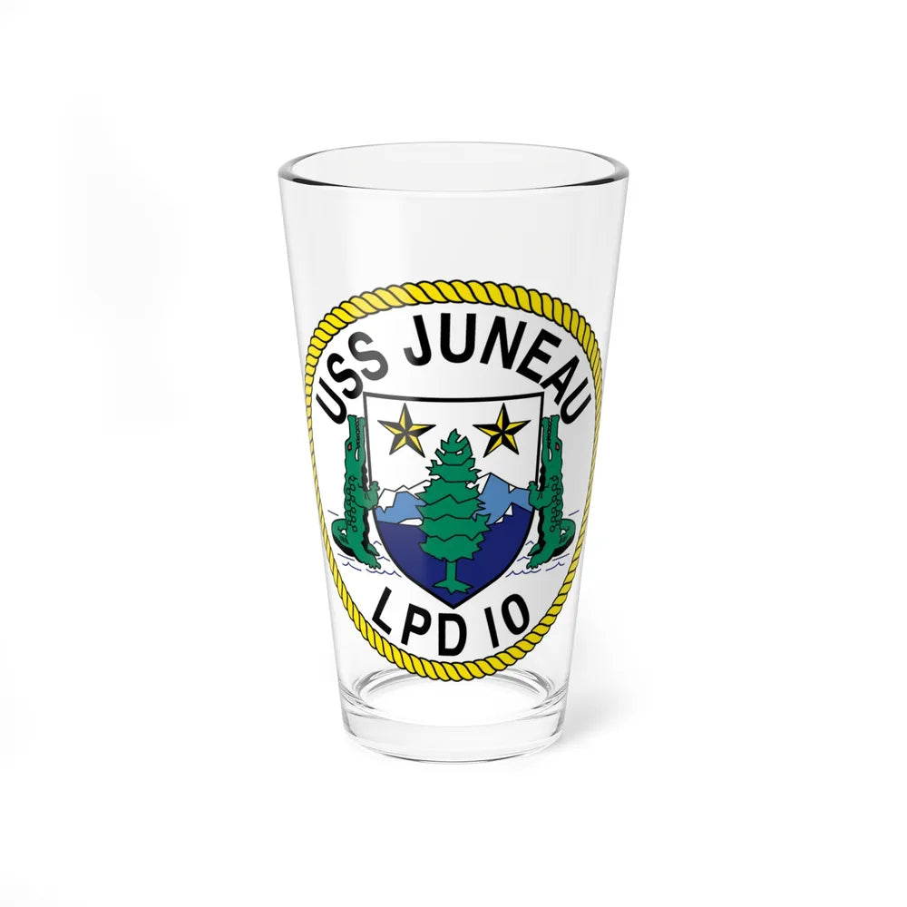 USS Juneau LPD 10 (U.S. Navy) Pint Glass 16oz-16oz-Go Mug Yourself