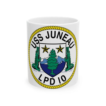 USS Juneau LPD 10 (U.S. Navy) White Coffee Mug-11oz-Go Mug Yourself