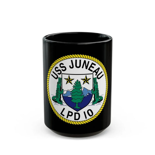 USS Juneau LPD 10 (U.S. Navy) Black Coffee Mug 15oz - Go Mug Yourself