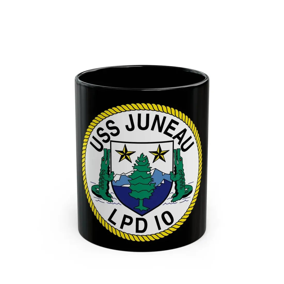 USS Juneau LPD 10 (U.S. Navy) Black Coffee Mug - Go Mug Yourself