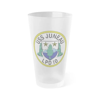 USS Juneau LPD 10 (U.S. Navy) Frosted Pint Glass 16oz Default Title - Go Mug Yourself