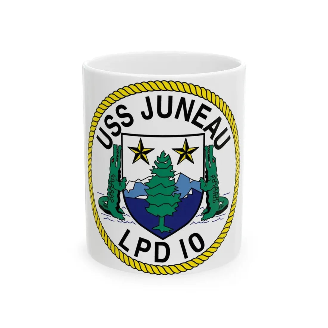 USS Juneau LPD 10 (U.S. Navy) White Coffee Mug 11oz - Go Mug Yourself