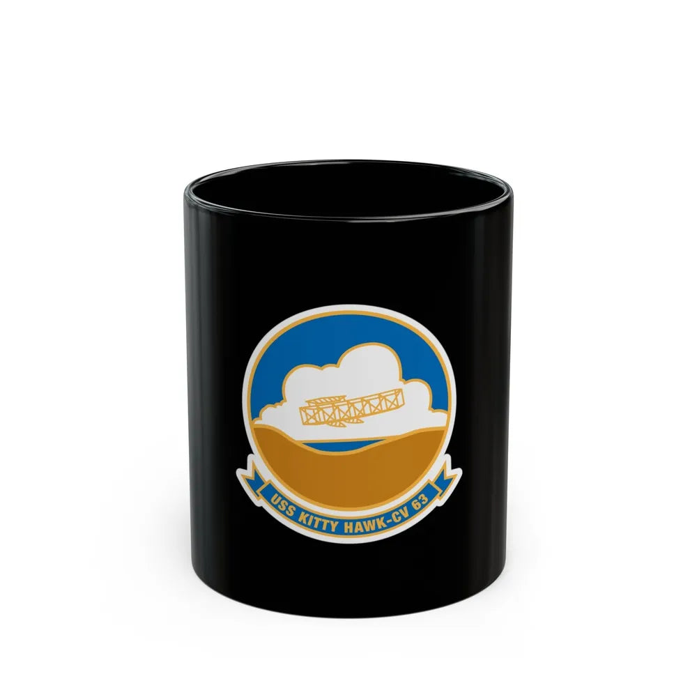 USS Kitty Hawk CV 63 (U.S. Navy) Black Coffee Mug-11oz-Go Mug Yourself