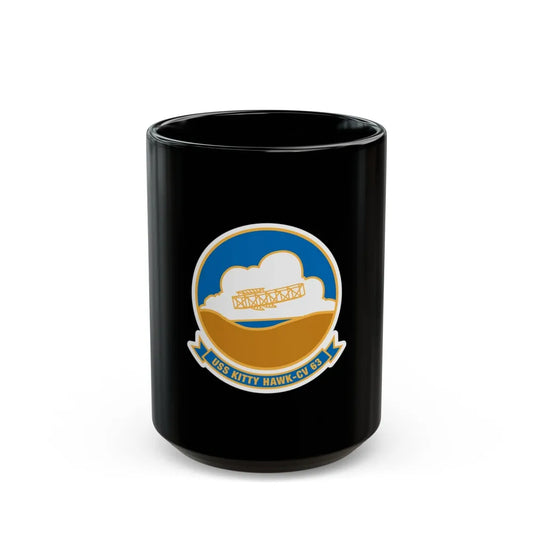 USS Kitty Hawk CV 63 (U.S. Navy) Black Coffee Mug-15oz-Go Mug Yourself