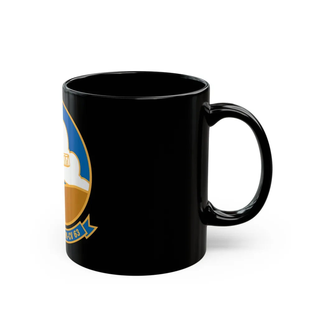 USS Kitty Hawk CV 63 (U.S. Navy) Black Coffee Mug-Go Mug Yourself