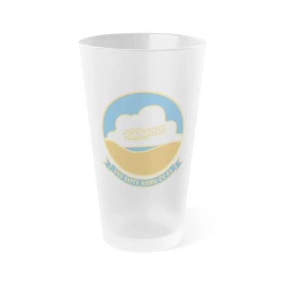 USS Kitty Hawk CV 63 (U.S. Navy) Frosted Pint Glass 16oz Default Title - Go Mug Yourself