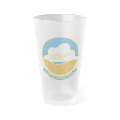 USS Kitty Hawk CV 63 (U.S. Navy) Frosted Pint Glass 16oz Default Title - Go Mug Yourself