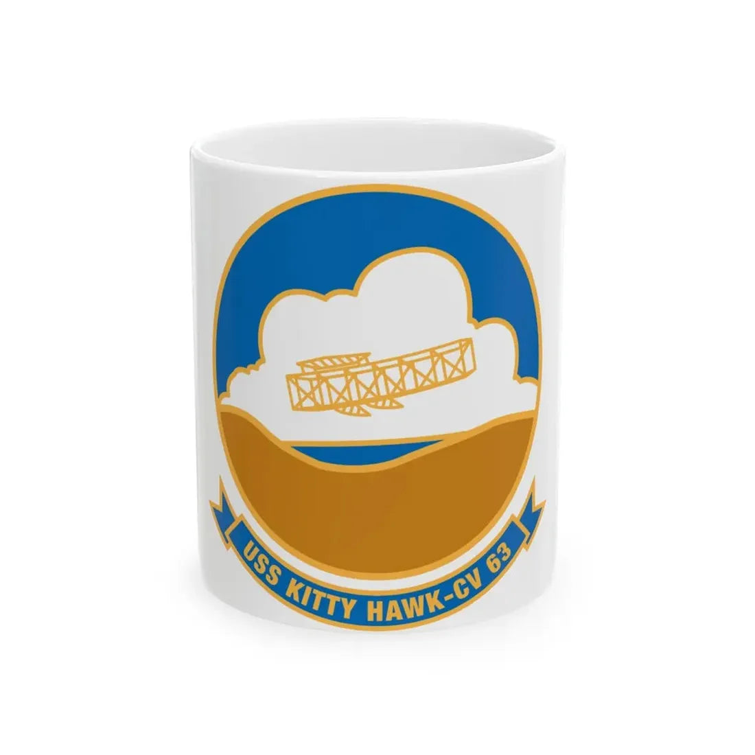 USS Kitty Hawk CV 63 (U.S. Navy) White Coffee Mug 11oz - Go Mug Yourself